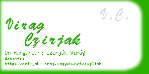 virag czirjak business card