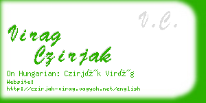 virag czirjak business card
